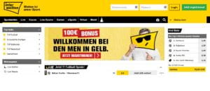 Webseite von Interwetten.