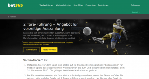 bet365 Gewinnauswertung.