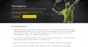 bet365 Tennis Kombi-Bonus.